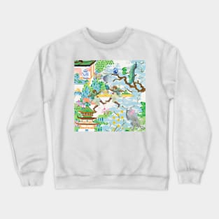 Dancing monkeys chinoiserie Crewneck Sweatshirt